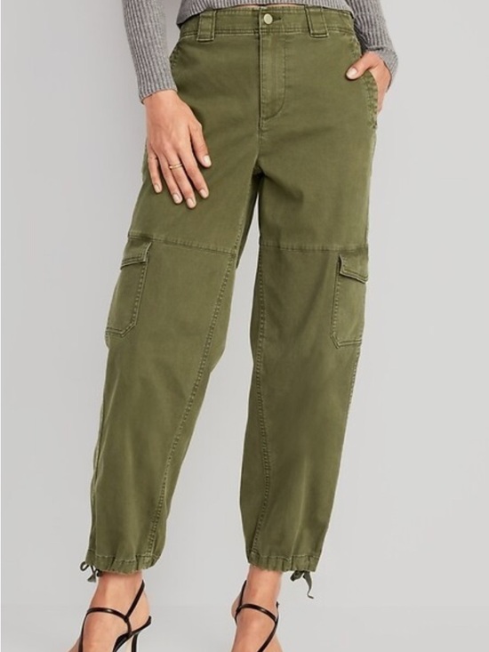 Old Navy Pants - Olive Cargo Drawstring Hem women’s Pants